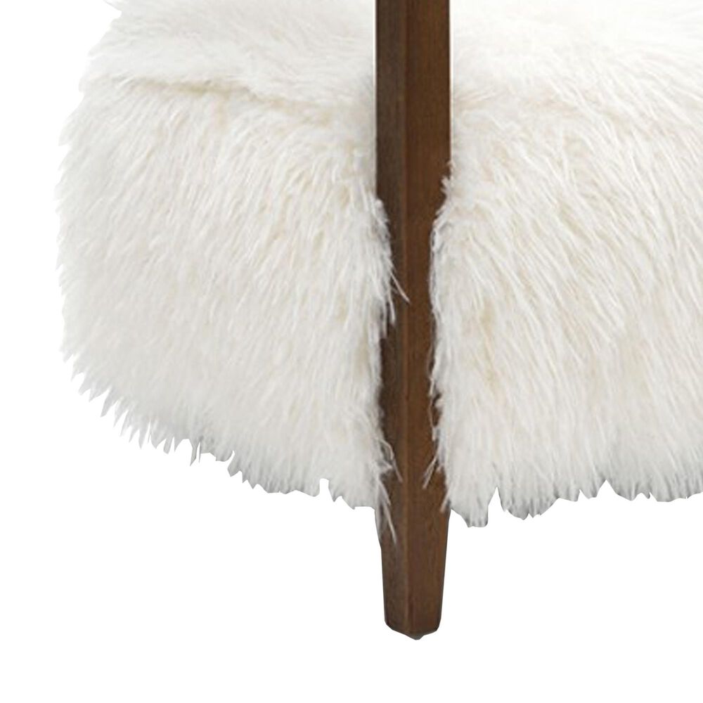 Furniture of America Lumir Long-Haired Accent Chair in White, , large