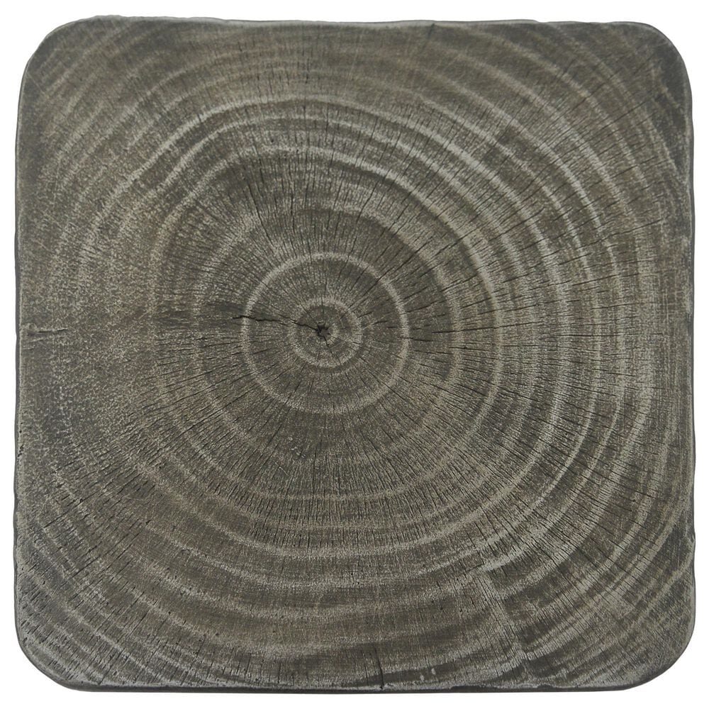 Hearth and Haven Outdoor End Table with Twist Design in Grey, , large