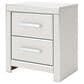 Ashley Zuraleus Queen Upholstered Platform Bed with Two Nightstands in Matte White, , large