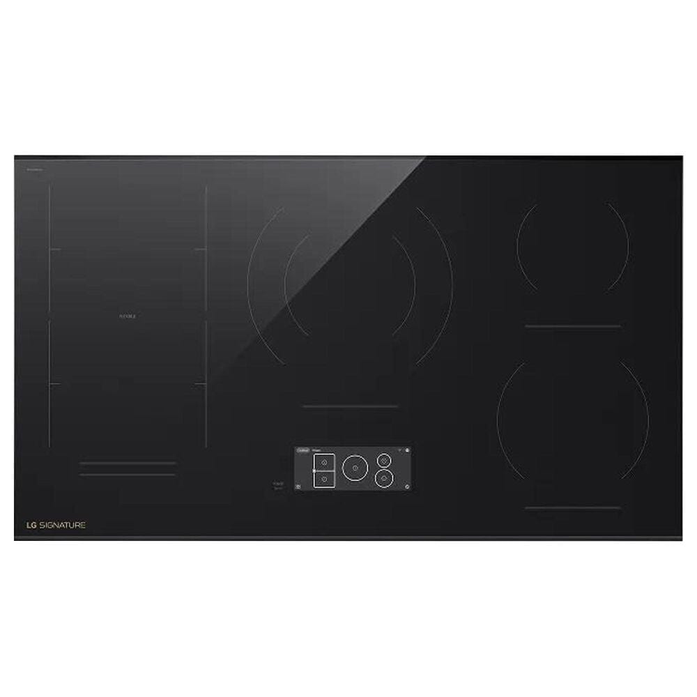 LG Studio Signature 36" Smart Induction Cooktop with 5 Elements and Flex Cooking Zone in Black, , large