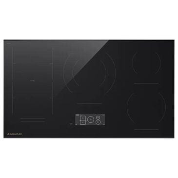 LG Studio Signature 36" Smart Induction Cooktop with 5 Elements and Flex Cooking Zone in Black, , large