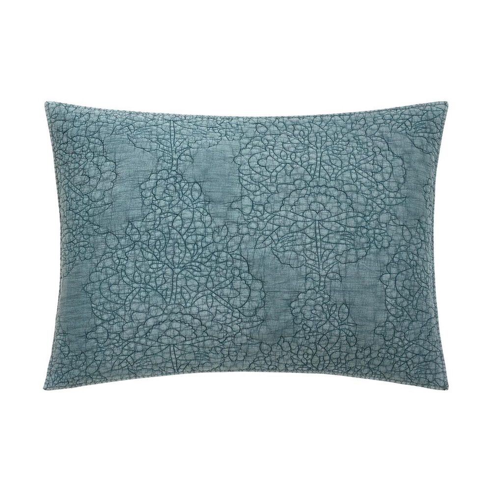 Peking Handicraft Mystic Floral 3-Piece King Quilt Set in Teal, , large