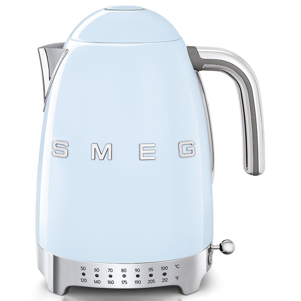 Smeg 1.7L Stainless Steel Retro Style Electric Kettle in Pastel Blue, , large