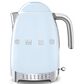 Smeg 1.7L Stainless Steel Retro Style Electric Kettle in Pastel Blue, , large
