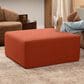 Jaxx Fairlie Boucle Fabric Ottoman in Terra Cotta, , large