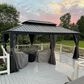 HOMLUX 18-ft x 12-ft Permanent Hardtop Gazebo in Grey  with Hardtop Roof (Screen Included), , large