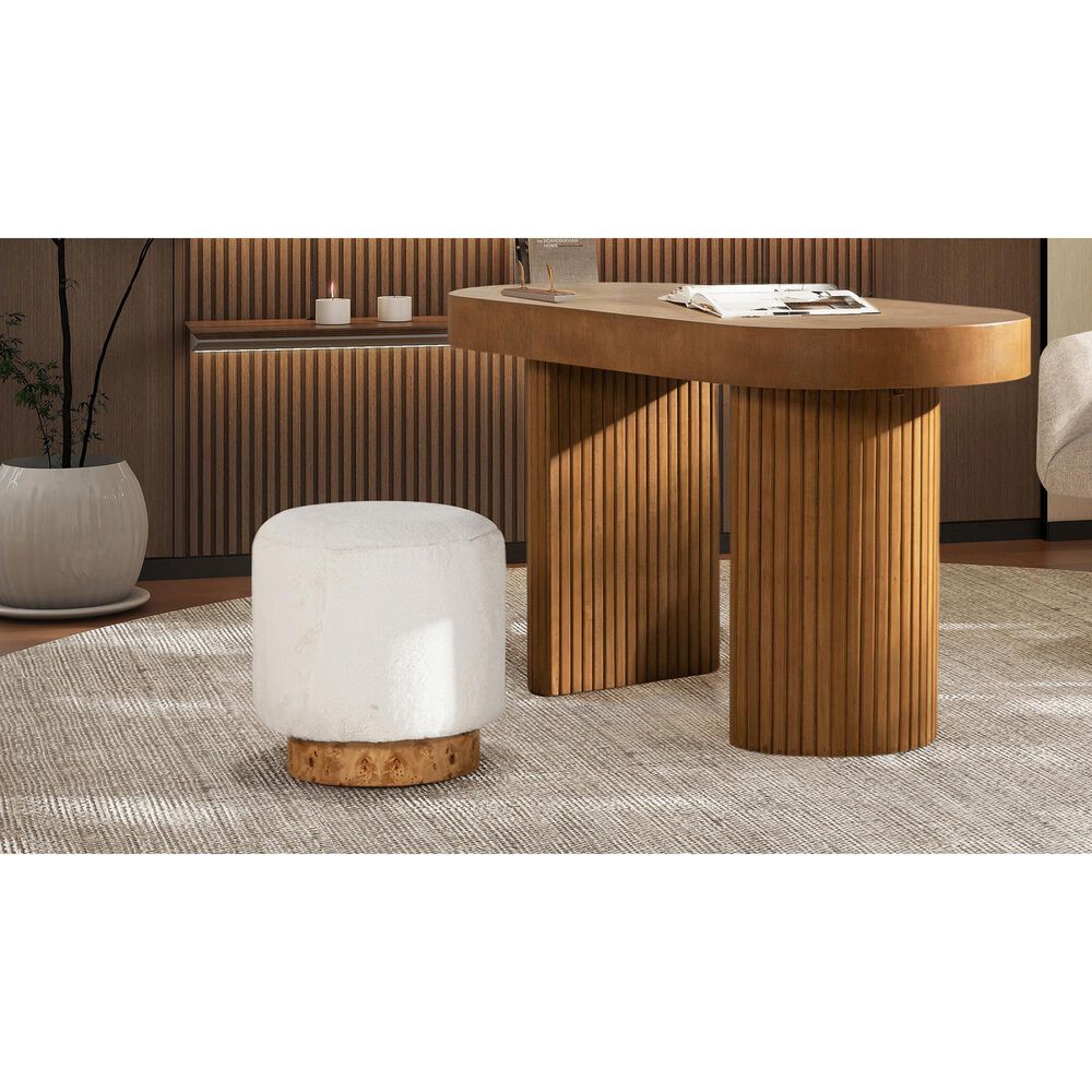 Jennifer Taylor Home Tilly Pouf in Cottontail White, , large