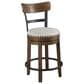 Ashley Valebeck 24.5" Counter Stool with Back in Brown and Black, , large