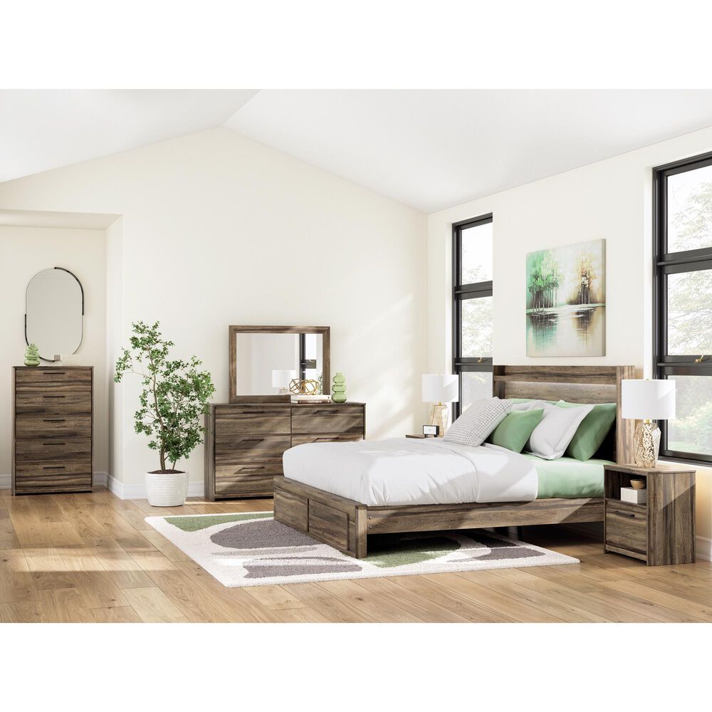 Ashley Elbrim 1-Drawer Nightstand in Brown with USB Port, , large