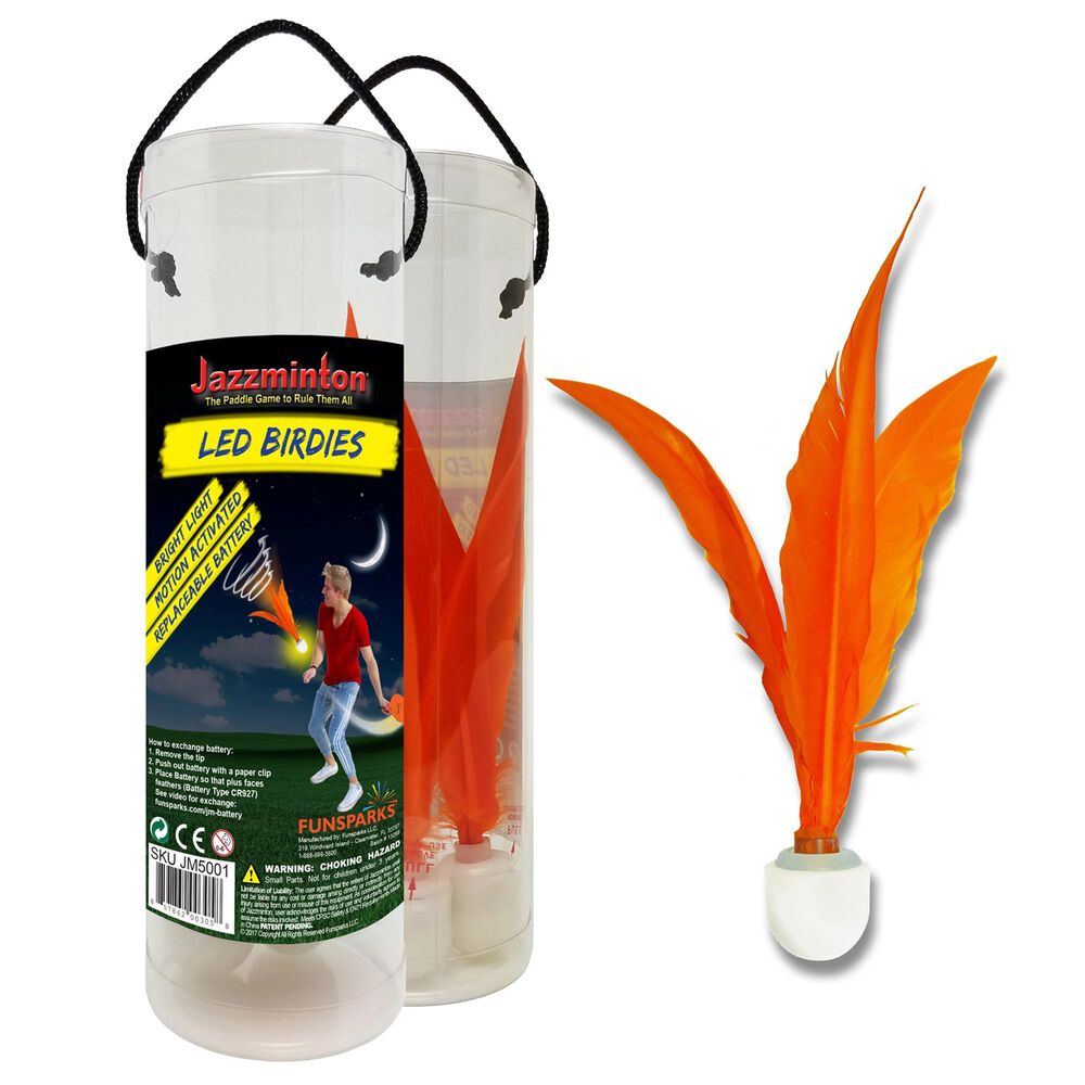 Funsparks Jazzminton 2 LED Birdies in White, , large