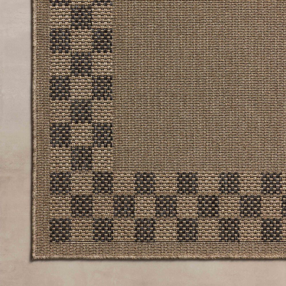 Loloi II Providence 2&#39;3&quot; x 3&#39;9&quot; Natural and Charcoal Indoor/Outdoor Area Rug, , large