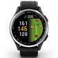 Garmin Approach S44 43mm Golf Smartwatch Silver Aluminum Bezel Case with Black Silicone Band, , large