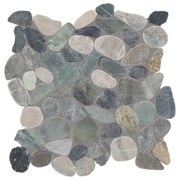 Dal-Tile Pebble Oasis Coastal 12" x 12" Flat Natural Stone Mosaic Sheet, , large