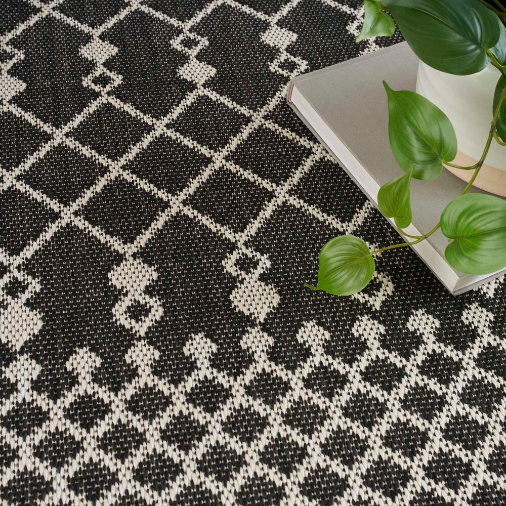 Nourison Positano Southwestern Black 8&#39; x 10&#39; Indoor/Outdoor Area Rug, , large
