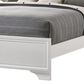 Crown Mark Lyssa King Upholstered Panel Bed with LED Lights in Frost, , large