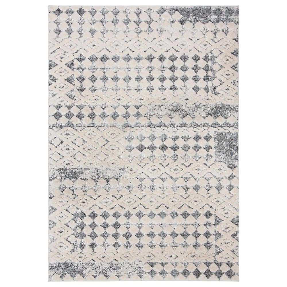 Safavieh Martha Stewart Lucia Shag MSR0737A 2"6" x 3"9" White and Light Grey Area Rug, , large