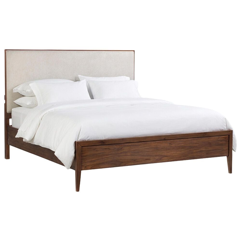 Riva Ridge Jasper California King Upholstered Panel Bed in Modern Walnut, , large