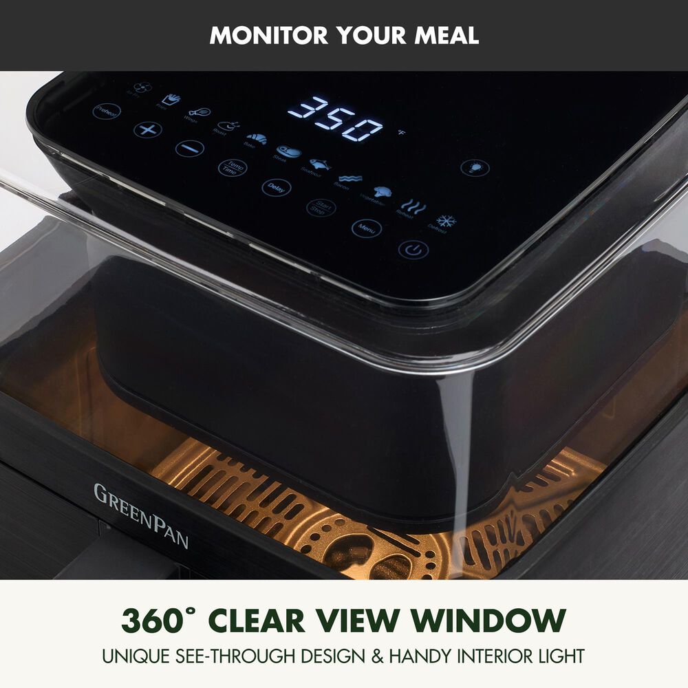 Green Pan Bistro 7 Qt. Clear View Air Fryer in Black, , large