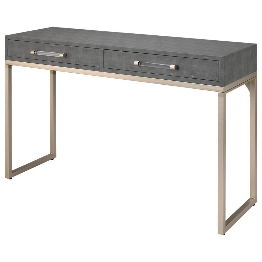 Splendor Living Kain Console Table in Grey and Brushed Champagne, , large