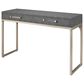 Splendor Living Kain Console Table in Grey and Brushed Champagne, , large
