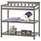 Foundations Worldwide Hampton Flat Top Baby Changing Table in Dapper Gray, , large