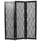Maple and Jade 3-Panel Abstract Wavy Cutout Partition Room Divider Screen in Matte Black, , large