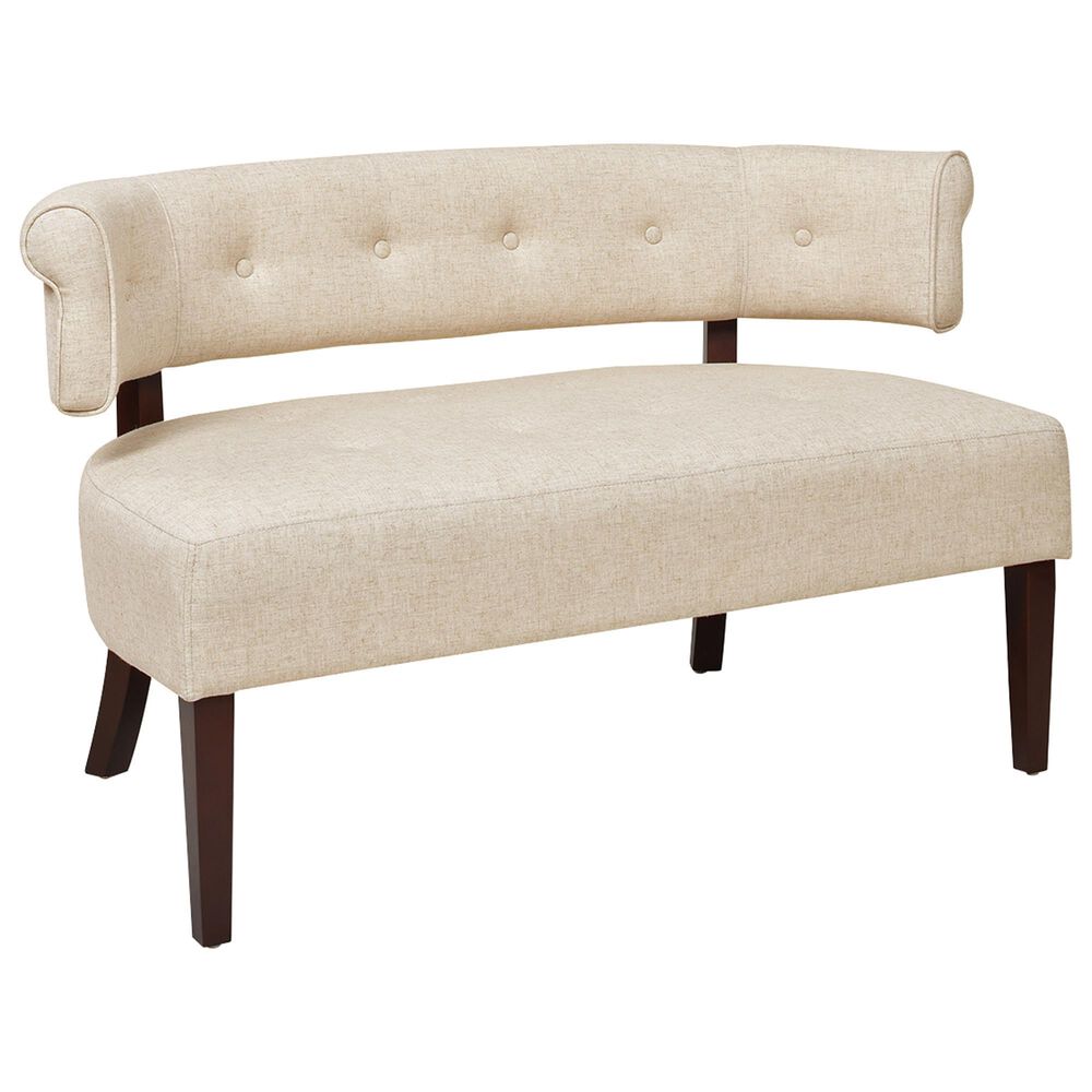 Jennifer Taylor Home Jared Stationary Settee in Wood Ash NFM
