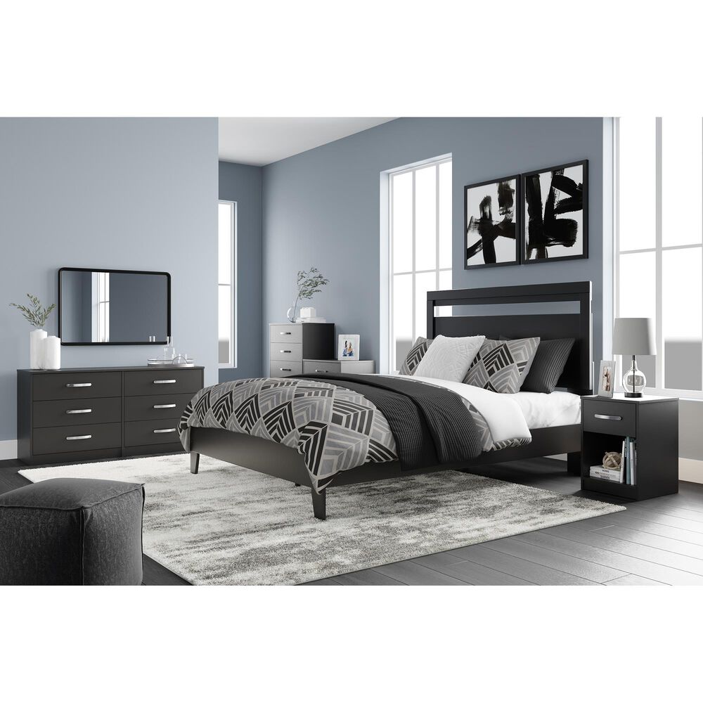 Ashley Finch 6-Drawer Dresser in Black, , large