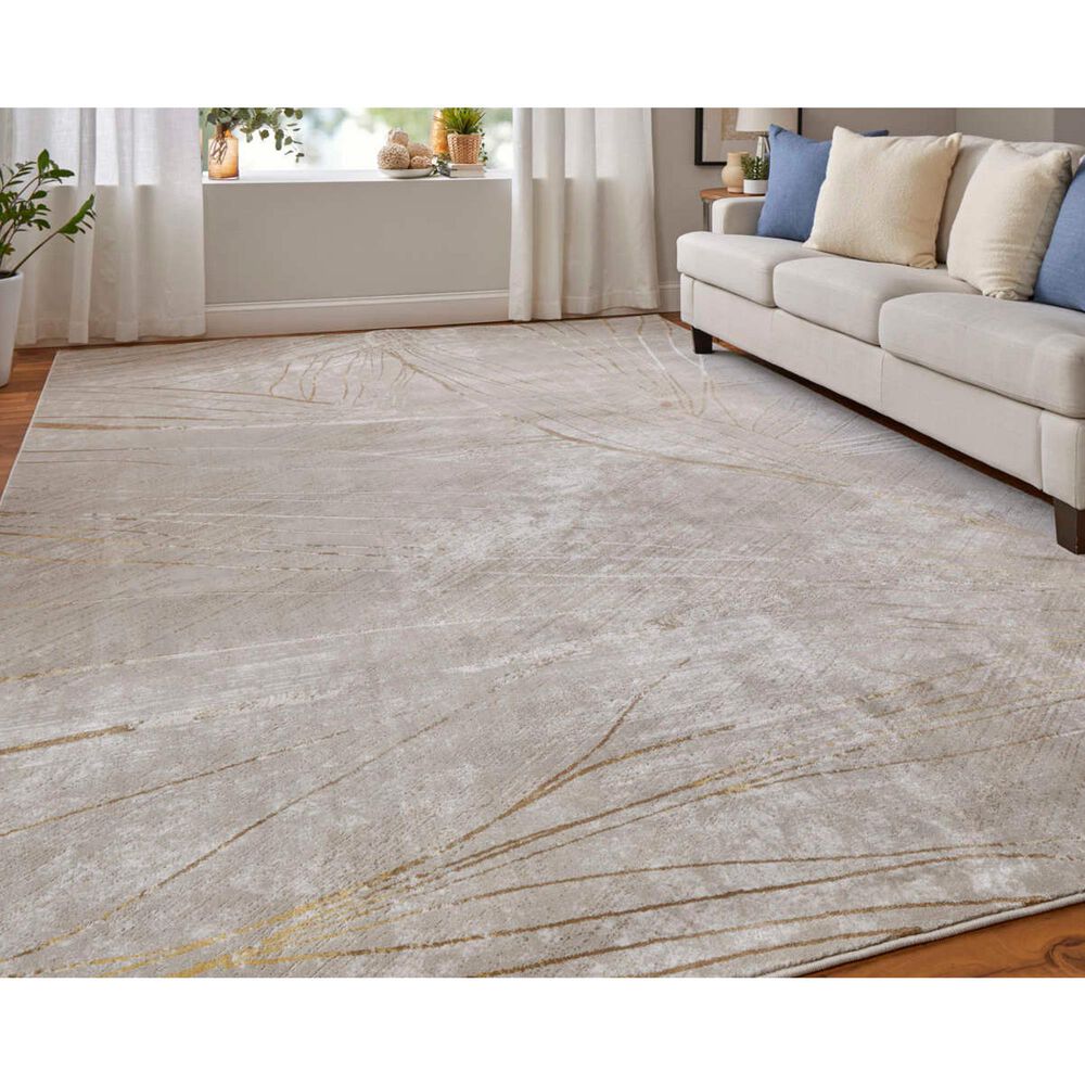 Feizy Waldor Ivory and Beige 5' x 8' Area Rug, , large