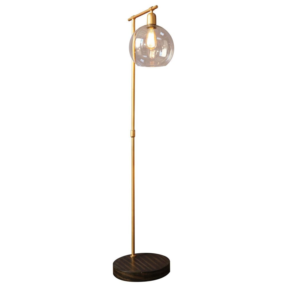 Creative Coop Caleb Floor Lamp in Antique Brass, , large