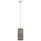 Hunter Solhaven 1-Light Mini Pendant with Warm Grey Oak Shade in Brushed Nickel, , large