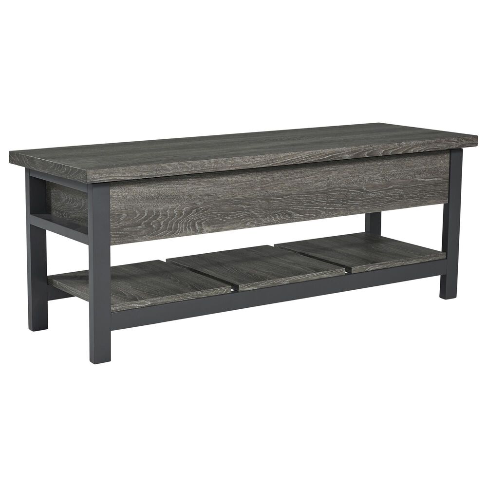 Ashley Rhyson Storage Bench in Gray, Brown and Black, , large