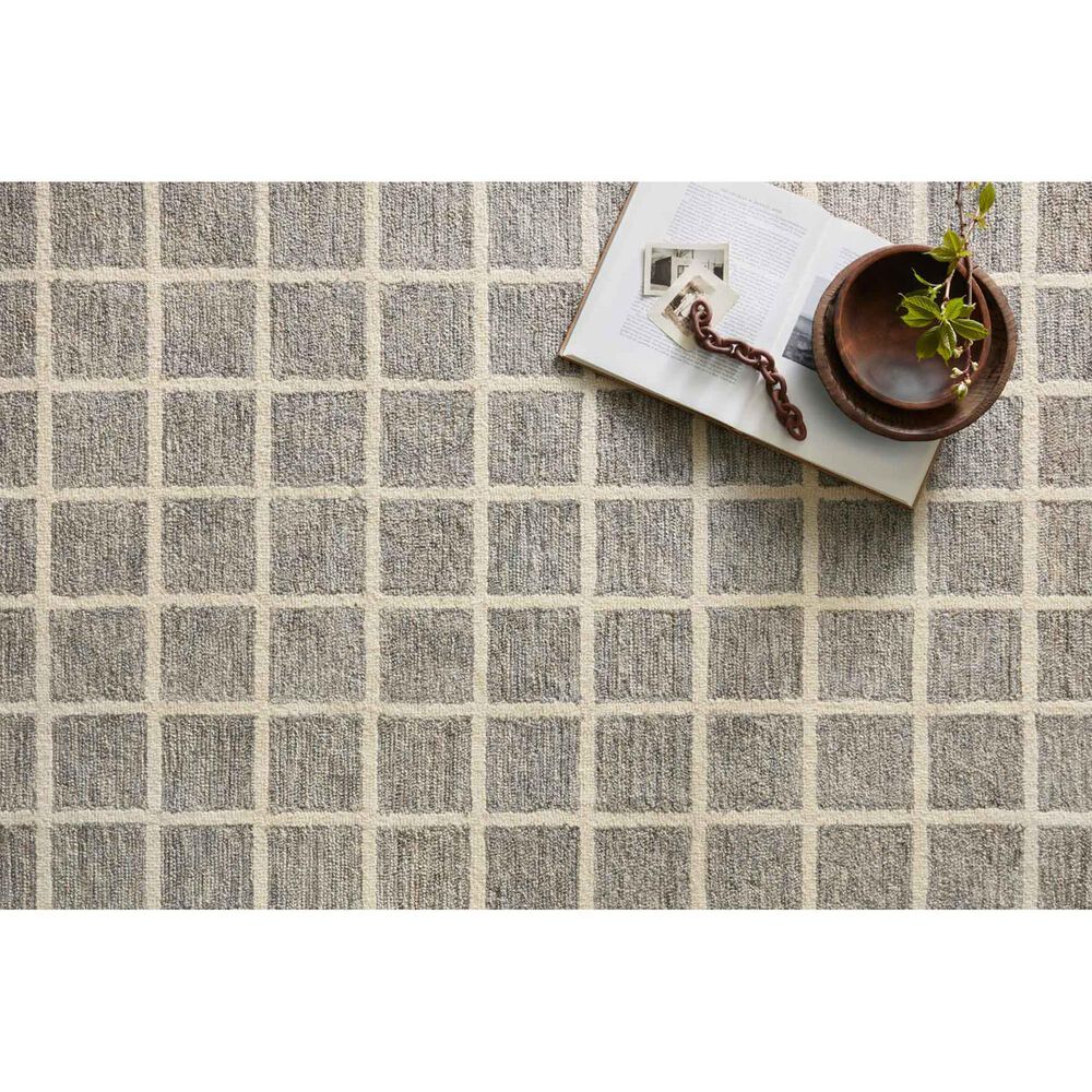 Chris Loves Julia x Loloi Polly 7&#39;9&quot; x 9&#39;9&quot; Slate and Ivory, , large