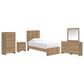 Ashley Gramburg 5 Piece Twin Panel Bedroom Set in Warm Brown, , large