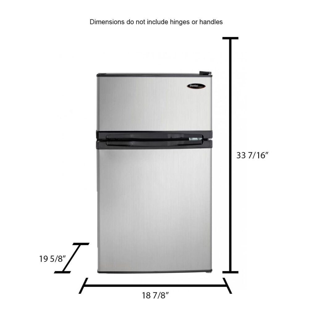 Whirlpool 3.1 cu ft Mini Refrigerator Separate Freezer Stainless