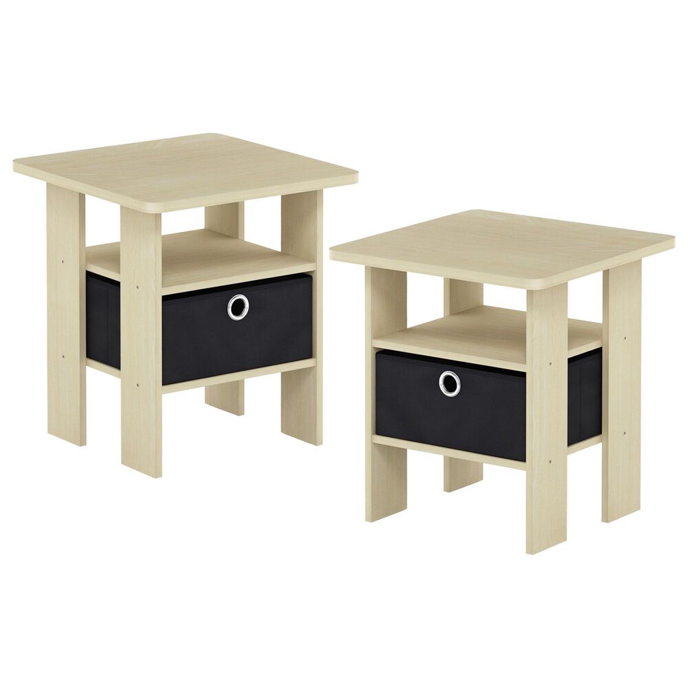 HOMLUX 1-Drawer End Table in Steam Beech, , large