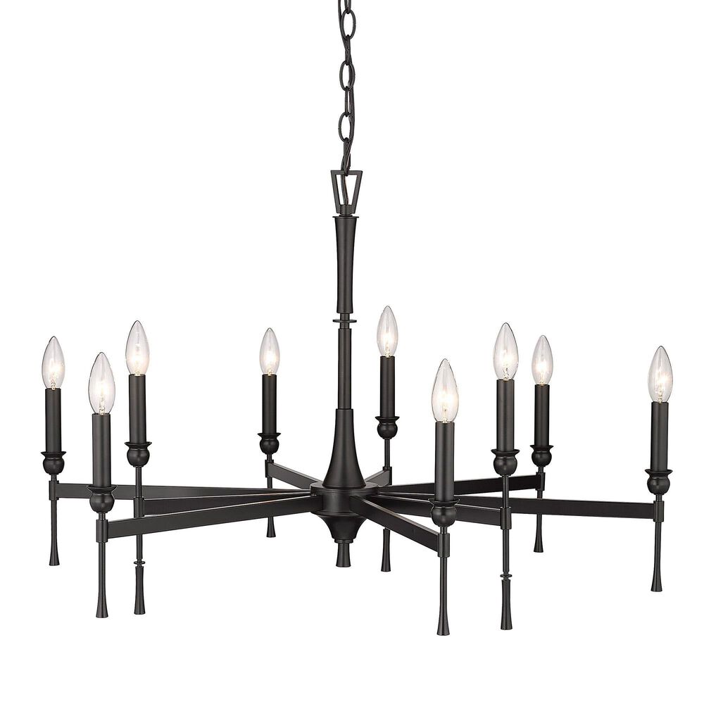 Golden Lighting Landon 9-Light Chandelier in Matte Black, , large