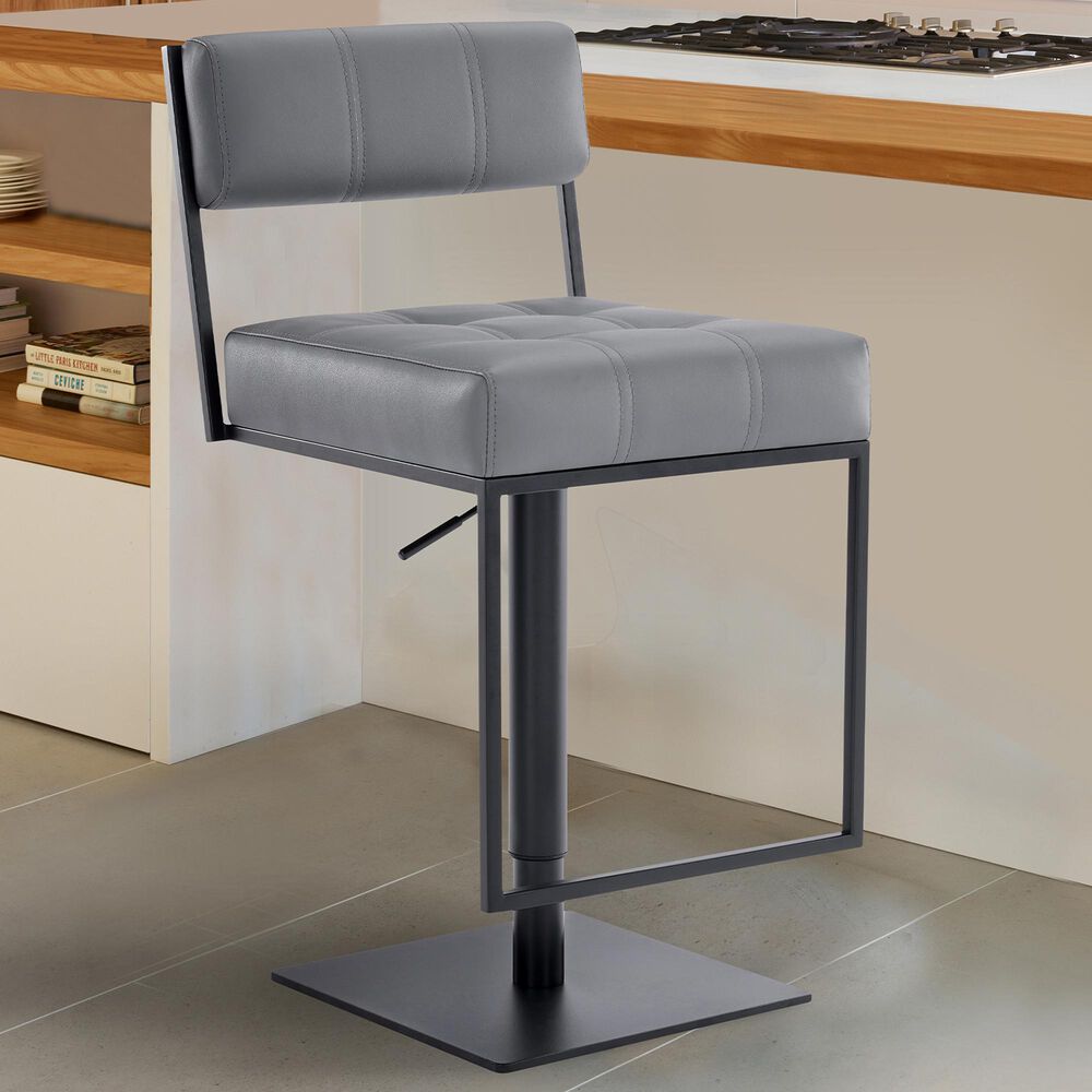 Blue River Michele Swivel Bar Stool in Gray, , large