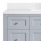 James Martin Vanities Breckenridge 48" Single Bathroom Vanity in Serenity Blue with Single Hole 3 cm White Zeus Quartz Top and Rectangular Sink, , large
