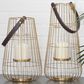 Maple and Jade Metal Lantern in Gold (Set of 2), , large