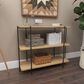 Uma Enterprises Console Table in Beige and Black, , large