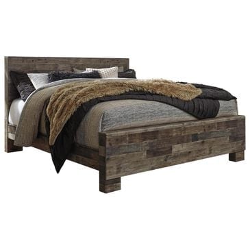 Ashley Derekson King Panel Bed in Two Tone Walnut and Gray, , large