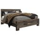 Ashley Derekson King Panel Bed in Two Tone Walnut and Gray, , large