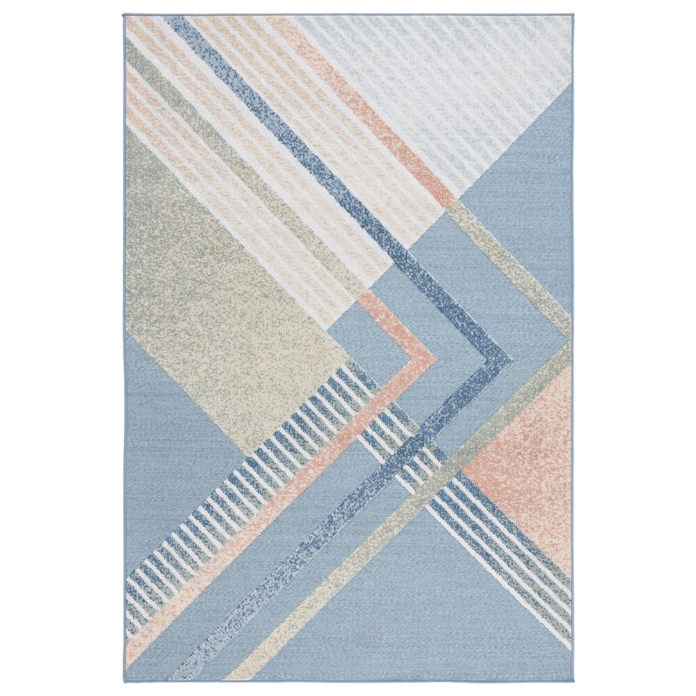 Safavieh Sarasota 4"5" x 6"5" Blue and Light Green Indoor/Outdoor Area Rug, , large