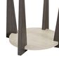 Ashley Frazwa Round End Table in Grayish Brown, Gold and Clear, , large
