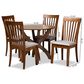 Baxton Studio Bailey 5-Piece Dining Set in Grey/Walnut Brown, , large