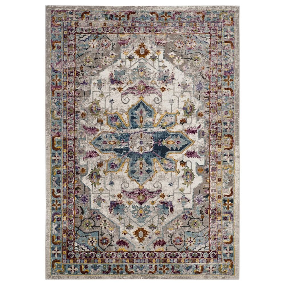 Safavieh Aria ARA160C 5"1" x 7"6" Cream and Multicolor Area Rug, , large
