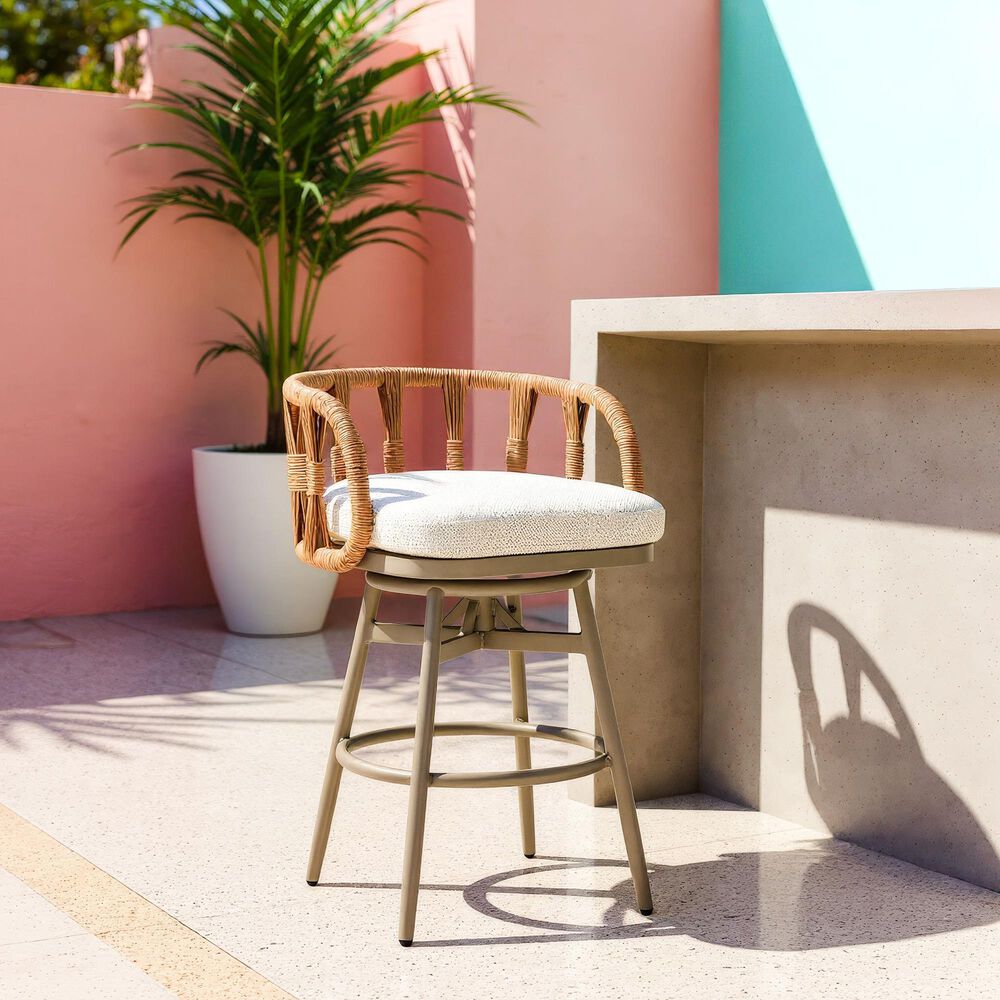 Zuo Modern Safal Patio Swivel Barstool in Multicolor, , large