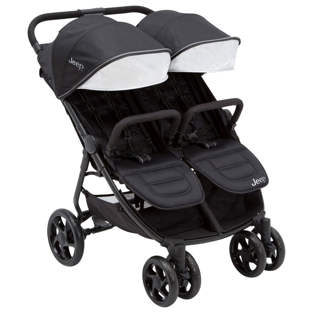 Delta Jeep Destination Side-By-Side Double Ultralight Stroller in Midnight, , large