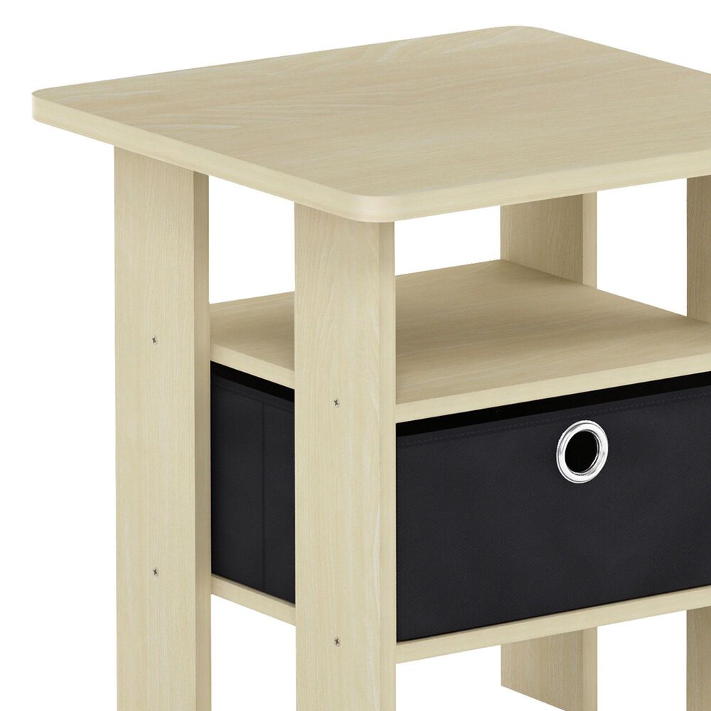 HOMLUX 1-Drawer End Table in Steam Beech, , large